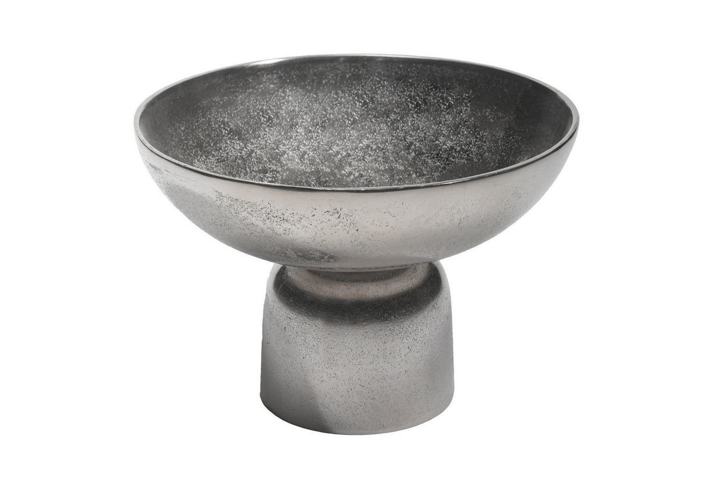 casa NOVA Dekoschale GRAVIUS, Ø 24 cm, Silbergrau, Aluminium, (1 St), mit Standfuß von casa NOVA