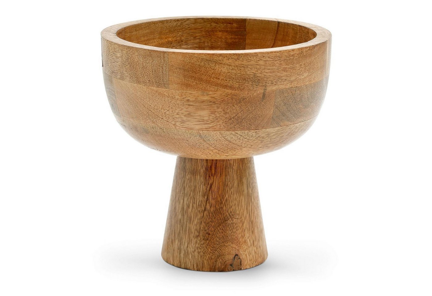 casa NOVA Dekoschale PRELLA, Ø 20,5 cm, Braun, Mangoholz, (1 St), mit Standfuß von casa NOVA