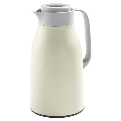 casa NOVA Isolierkanne - Beige - Grau - 1 Liter - Kunststoff - Edelstahl - Glas von casa NOVA