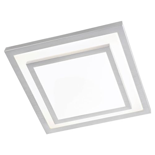 casa NOVA LED-Deckenleuchte - 41 x 41 cm - Silbergrau - Weiß - Kunststoff - dimmbar casa NOVA LED-Deckenleuchte - 41 x 41 cm - Silbergrau - Weiß - Kunststoff - dimmbar von casa NOVA