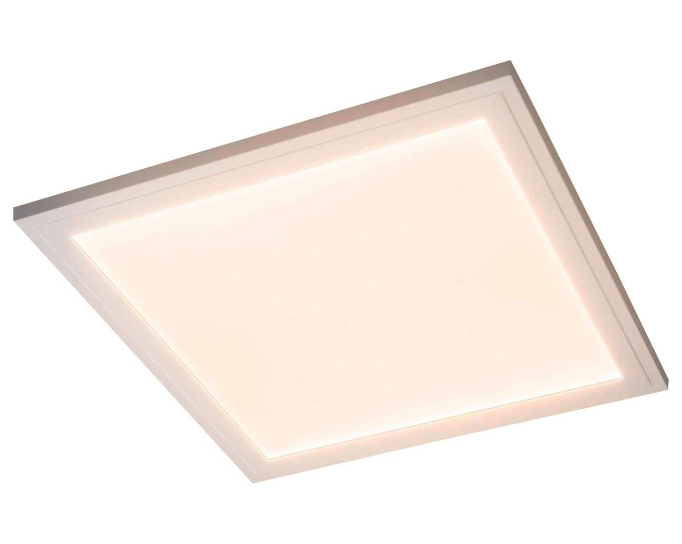 casa NOVA LED Deckenleuchte COLORES, 1-flammig, 45 x 45 cm, Weiß, Kunststoff, Anpassung der Farbtemperatur, Dimmbar, Memory-Funktion, RGB-Farbwechsel, LED fest integriert, Tageslichtweiß, Neutralweiß, Warmweiß, LED Deckenlampe, Smart-Home-fähig, mit Fernbedienung von casa NOVA