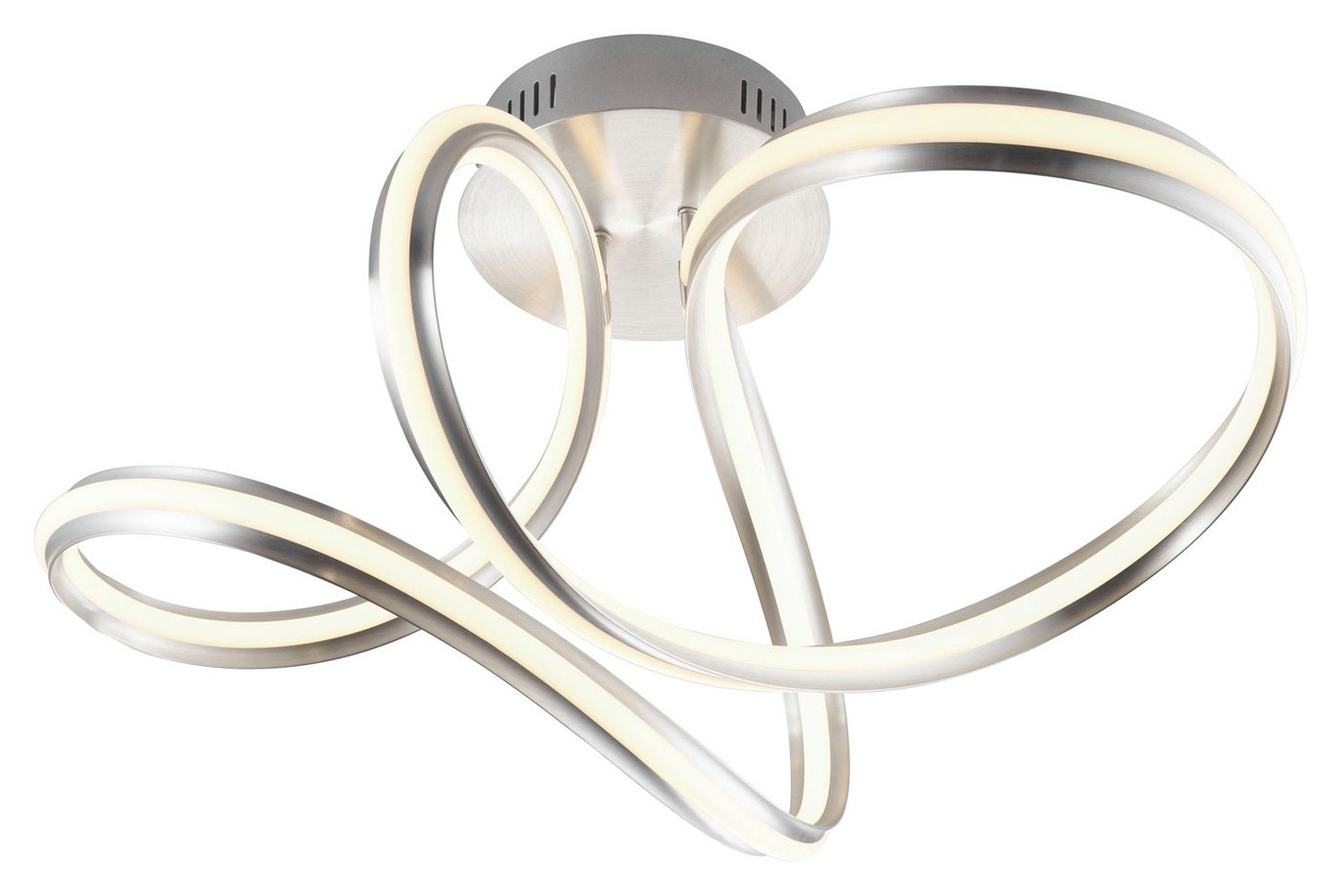 casa NOVA LED Deckenleuchte ENNI, 1-flammig, Silbergrau, Aluminium, Stahl, Dimmfunktion, LED fest integriert, Extra-Warmweiß, B 68 x H 32 x T 48 cm von casa NOVA