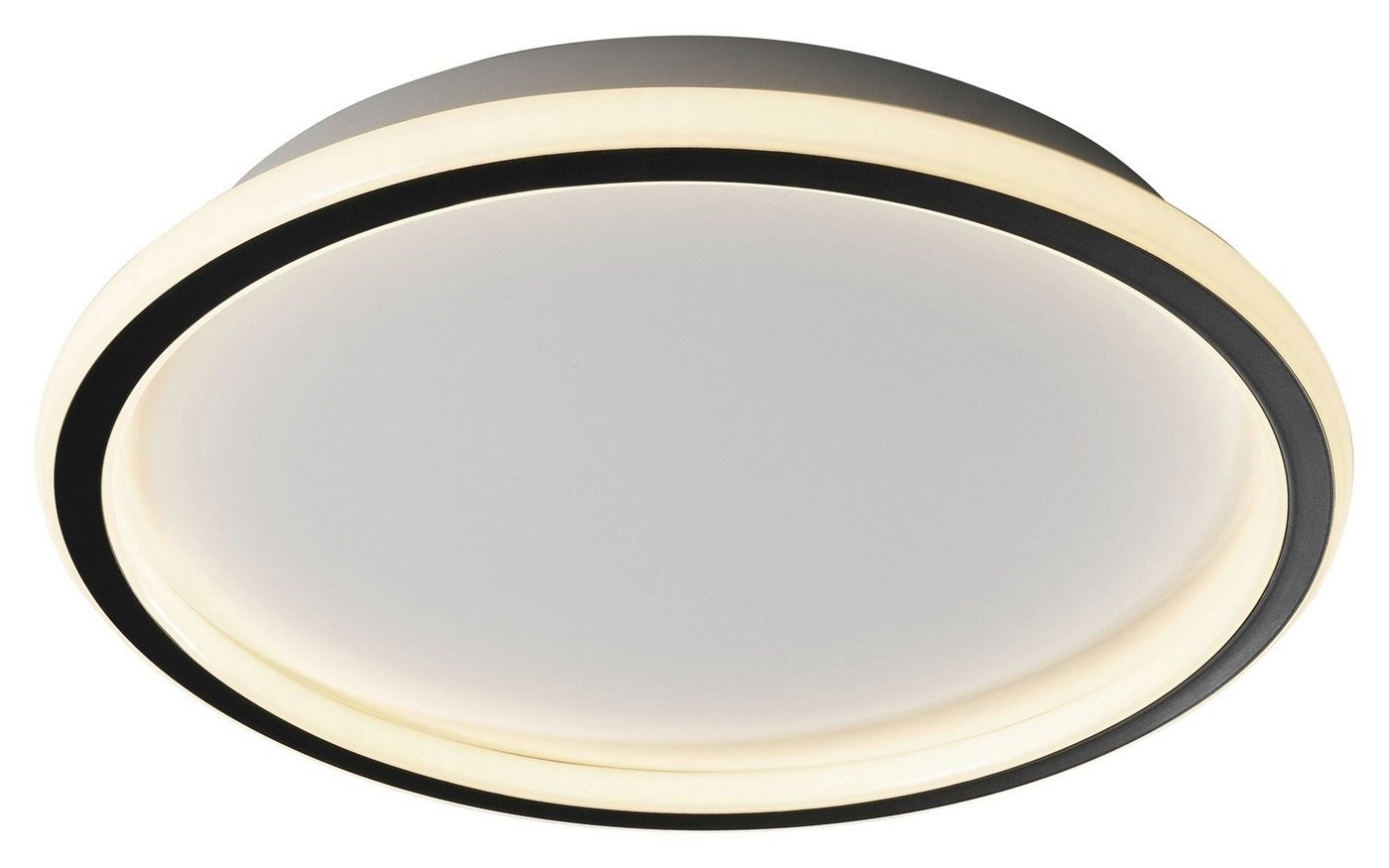 casa NOVA LED Deckenleuchte FLOW, 1-flammig, Ø 40 cm, Weiß, Aluminium, Dimmfunktion, LED fest integriert, Warmweiß, Kunststoffschirm von casa NOVA