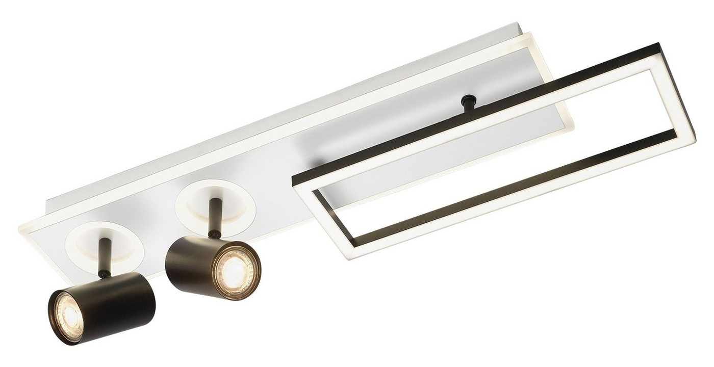 casa NOVA LED Deckenleuchte JIMBO, Silbergrau, Schwarz, 3-flammig, Aluminium, Dimmfunktion, LED fest integriert, Leuchtmittel wechselbar, Warmweiß, Breite 67 cm von casa NOVA