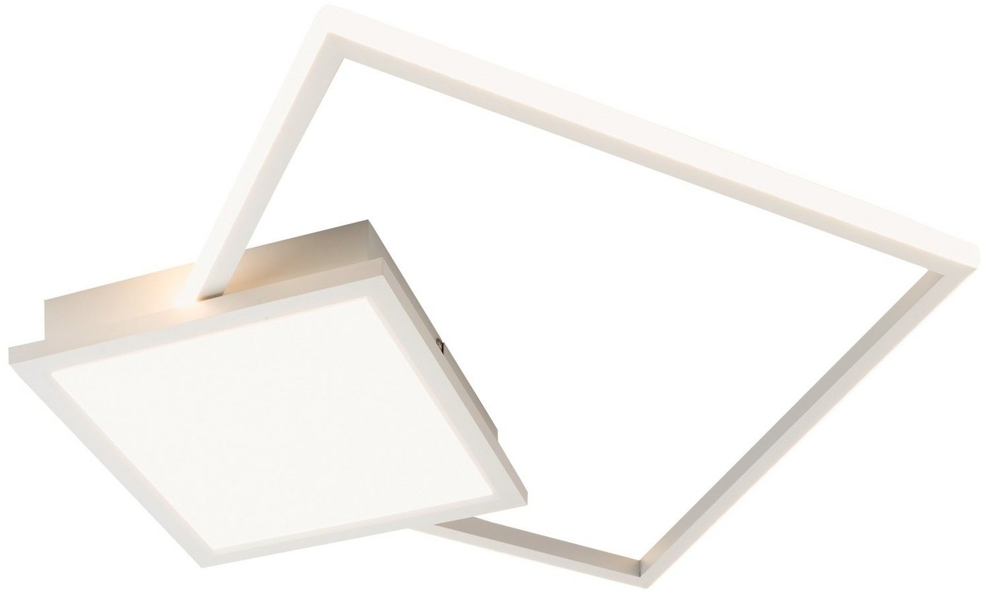casa NOVA LED Deckenleuchte JIMBO, Weiß, 2-flammig, Aluminium, LED fest integriert, Warmweiß, B 64 cm x T 64 cm von casa NOVA
