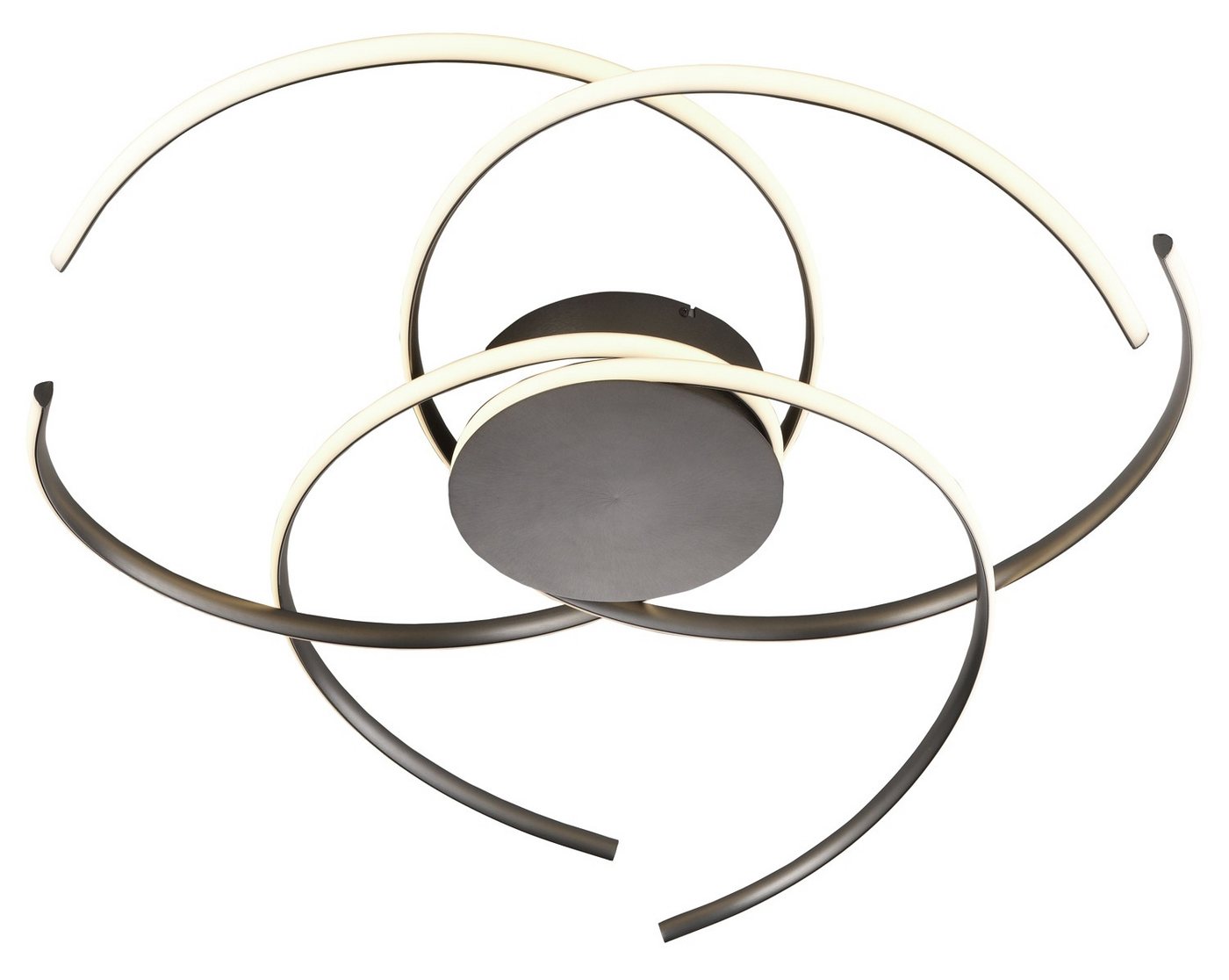 casa NOVA LED Deckenleuchte NALA, Ø 90 cm, 2-flammig, Grau, Aluminium, Stahl, Dimmfunktion, Memoryfunktion, LED fest integriert, Extra-Warmweiß casa NOVA LED Deckenleuchte NALA, Ø 90 cm, 2-flammig, Grau, Aluminium, Stahl, Dimmfunktion, Memoryfunktion, LED fest integriert, Extra-Warmweiß von casa NOVA