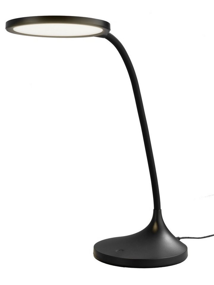 casa NOVA LED Schreibtischlampe BRIGHT, 1-flammig, H 60 cm, Schwarz, Kunststoff, Dimmfunktion, LED fest integriert, Neutralweiß, Touchsensor, Verstellbar von casa NOVA
