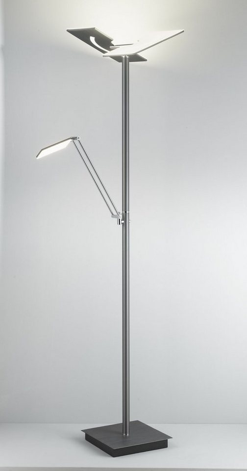 casa NOVA Stehlampe casa NOVA Stehleuchte MATEO DH 42x182 cm schwarz Stehlampe, Kaltweiß von casa NOVA