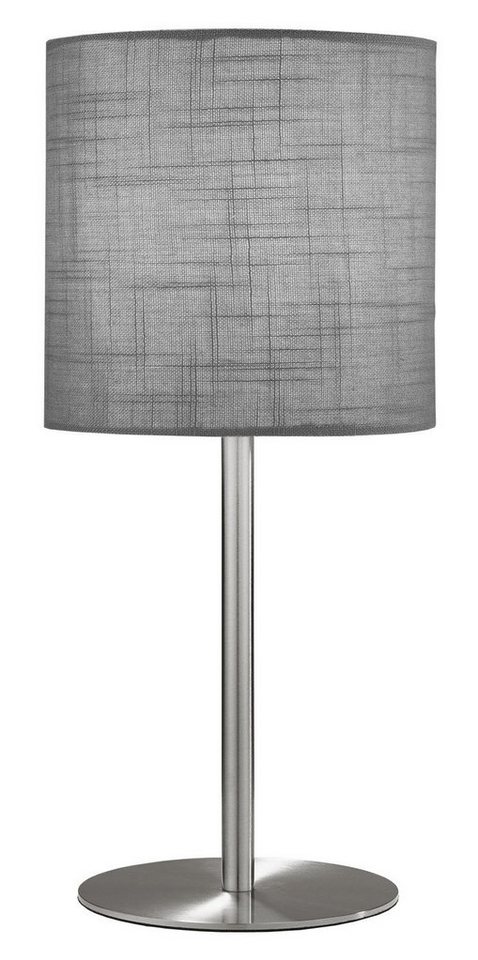 casa NOVA Tischleuchte LIA, Grau, Metall, Stoffschirm, Höhe 40 cm, ohne Leuchtmittel, Tischlampe, 1-flammig von casa NOVA