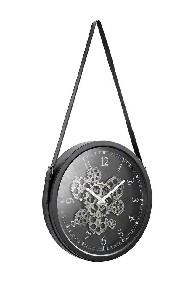 casa NOVA Wanduhr NIKOTTA, Ø 38 cm, Schwarz, Kunststoff, Metall (Analog, Batteriebetrieben) von casa NOVA