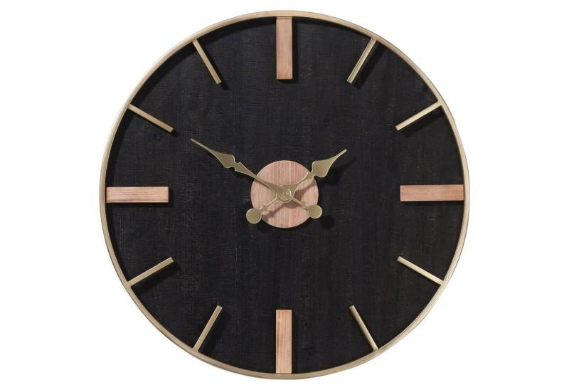 casa NOVA Wanduhr SEKAR, Schwarz, Goldgelb, Ø 71cm, Metall, MDF von casa NOVA