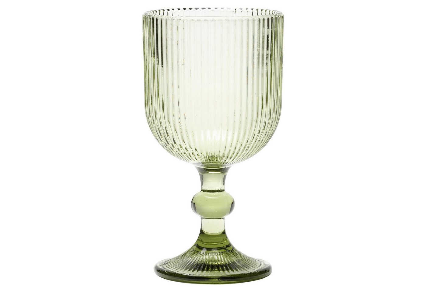 casa NOVA Weinglas GARBRIELLA, 370 ml Fassungsvermögen, Grün, Glas, mit Rillenschliff von casa NOVA