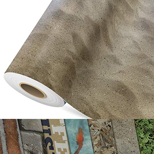 CV Bodenbelag Sand Beige - extra abriebfester PVC Bodenbelag (geschäumt) - Foto-Druck Sandstrand - Oberfläche strukturiert - Meterware (200x200 cm) von casa pura