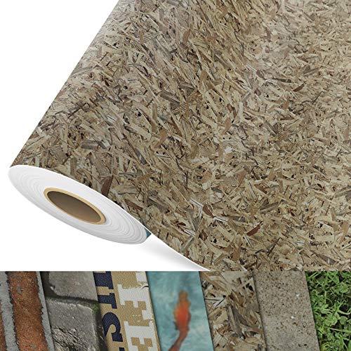 CV Bodenbelag OSB - extra abriebfester PVC Bodenbelag (geschäumt) - Foto-Druck Spanplatte - Oberfläche strukturiert - Meterware (100x900 cm) von casa pura