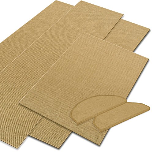 Casa Pura® – Sisal-Fußboden-Läufer und -Teppiche, natur | anpassbare Breite & Länge | Passende Stufenmatten erhältlich, beige, 80 x 125 cm (W x L) von casa pura