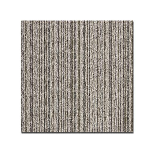 Teppichfliesen Vienna selbstliegend | hochwertiger Bitumen Rücken | strapazierfähiger Bodenbelag für Büro und Gewerbe | je 50x50 cm (braun gestreift - 1 Stück) von casa pura