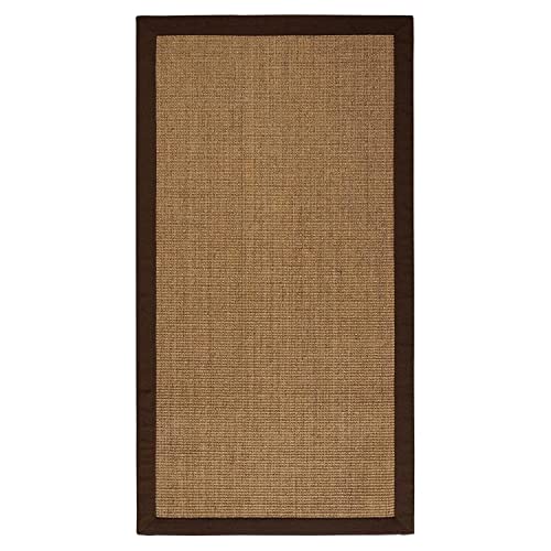 casa pura® Amazonas Sisal-Teppich mit Baumwollbordüre | rutschfeste Latexunterseite | Kork | 70 x 130 cm | mehrere Farb- und Größenoptionen von casa pura