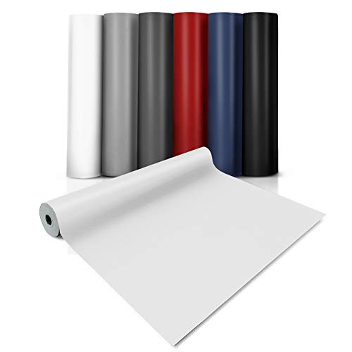 casa pura® CV Bodenbelag Expotop - extra abriebfester PVC Bodenbelag (geschäumt) - Einfarbig Weiß - Oberfläche strukturiert - Meterware (100x100 cm) von casa pura