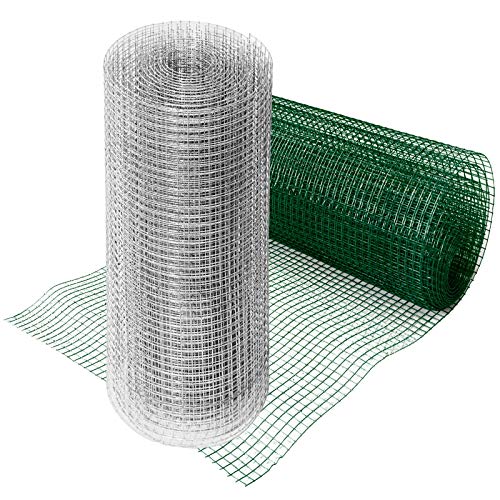 casa pura® Drahtgitter grün | 4-Eck-Geflecht Volierendraht, mit PVC-Beschichtung | Länge und Höhe wählbar (100x1000 cm) von casa pura
