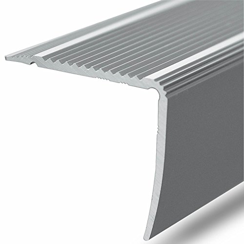 casa pura Aluwinkel Treppenprofil L-Form Winkelprofil Gelocht | Silber | eloxierte Stufenkantenprofil für Parkett und Laminat 1 Stück, 100 cm Länge 3 x 2 cm - Integral von casa pura