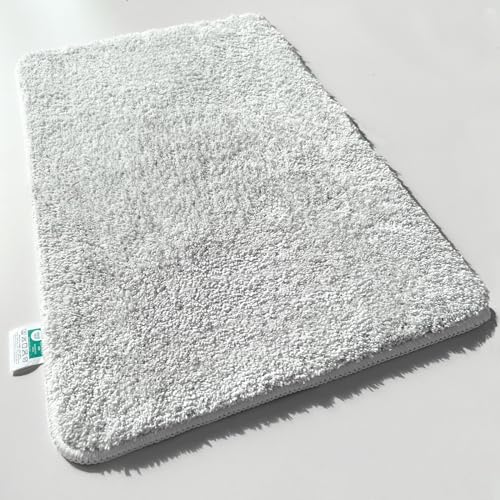casa pura Badematte weiß weicher, Flauschiger Badezimmerteppich in Shaggy Optik, Badvorleger rutschfest waschbar - Duschvorleger, Teppich Fußmatte für Badezimmer, Dusche 80 x 150 cm, Sky Soft von casa pura