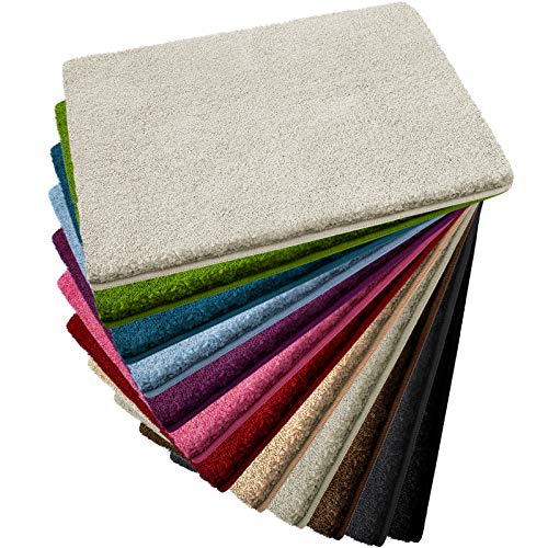 casa pura Badteppich Sky Soft - Flauschige, rutschfeste & Weiche Badematte | Bad & Duschvorleger für Badewanne Dusche & Toilette | Maschinenwaschbar & schnell trocknend | 50x60 cm - Creme von casa pura