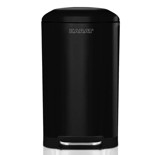 casa pura Design Tretmülleimer Cubo mit Absenkautomatik | 30 Liter | Abfalleimer mit Softclose Deckel | Geruchsdichtes Verschließen | Rostfreier Edelstahl | Herausnehmbarer Inneneimer (schwarz) von casa pura