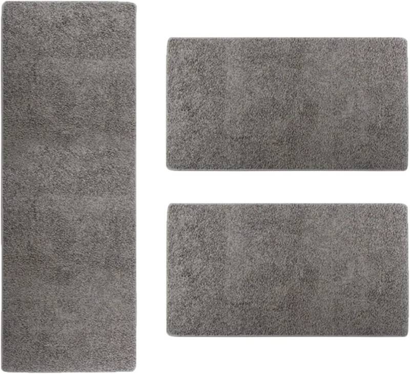 casa pura Hochflor-Bettumrandung Sphinx, 11 Farben, Teppichläufer, ideal im Schlafzimmer, Höhe 9 mm, (3-tlg), Shaggy von casa pura