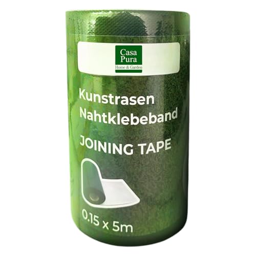 casa pura Klebeband für Kunstrasen - 15 cm x 5 m - Kunstrasenband - Grasband - selbstklebend - Nahtklebeband für Rasenteppich von casa pura