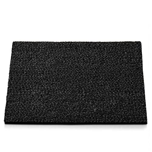 casa pura Kokos Fußmatte - rutsch & wetterfeste bei Schnee & Regen Kokosmatte aus Kokos Naturfasern Meterware, auch für großflächige Eingänge I 17mm, 50x80cm, schwarz von casa pura