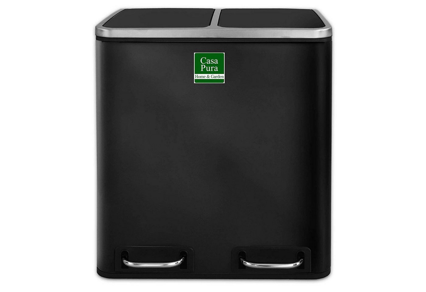 casa pura Mülltrennsystem Felix, Abfallbehälter aus Edelstahl, Verschiedene Farben & Größen, 30 Liter Fassungsvermögen casa pura Mülltrennsystem Felix, Abfallbehälter aus Edelstahl, Verschiedene Farben & Größen, 30 Liter Fassungsvermögen von casa pura