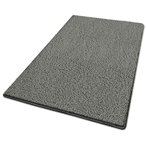 casa pura Teppich Wohnzimmer Grau Flauschiger Teppich 160x230cm Läufer, weicher Wohnteppich Deko für Schlafzimmer, Kinderzimmer, Flur mit antirutsch Unterseite, Shaggy Hochfloor Barcelona von casa pura