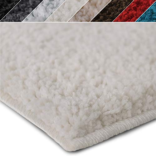 casa pura Shaggy Teppich Prestige | Flauschiger Hochflor Langflor | Zur Dekoration von Wohnzimmer, Schlafzimmer, Kinderzimmer | schadstoffgeprüft | 8 Moderne Farben in 5 Größen 200x290, Sky Soft von casa pura