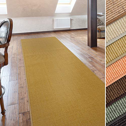 casa pura Sisal Teppich Läufer | Natur | Naturfaser | Qualitätsprodukt aus Deutschland | kombinierbar mit Stufenmatten | 19 Breiten und 18 Längen (80x350 cm) von casa pura