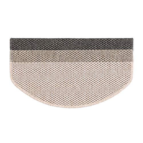 casa pura Stuffenmatten innen 1 Stück, habrund Selbstklebend in Sisal-Optik Treppenstuffen Matten beige 65x23,5 cm von casa pura