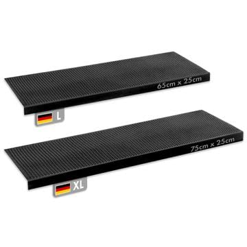 casa pura Stufenmatte aus Gummi - 25 x 75 cm - 5er Set wetterfeste & Rutschhemmende Treppenstufen Matten - Gummistufenmatte für Außen - Treppenauflage - Antirutschmatte Santiago von casa pura