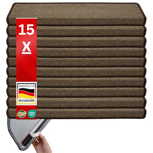 casa pura Stufenmatten London 15er SparSet 11 Farben sauber eingekettelt, Starke Befestigung, stabile Winkelschiene/Farbe Hellbraun, rechteckig casa pura Stufenmatten London 15er SparSet 11 Farben sauber eingekettelt, Starke Befestigung, stabile Winkelschiene/Farbe Hellbraun, rechteckig von casa pura