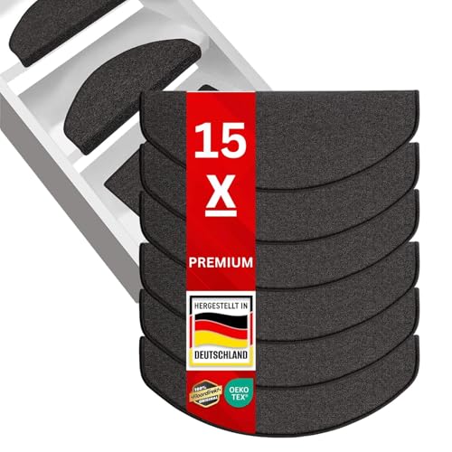 casa pura Stufenmatten Rambo-Star 15er SparSet 11 Farben sauber eingekettelt, Starke Befestigung, stabile Winkelschiene (Anthrazit) von casa pura