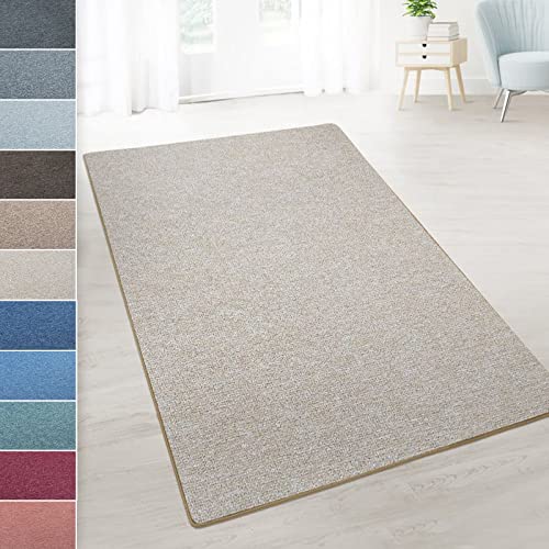 casa pura Teppich Läufer London - Meterware - Teppichläufer für Wohnzimmer, Flur, Küche - Flacher Schlingenflor (Beige - 100x800 cm) von casa pura