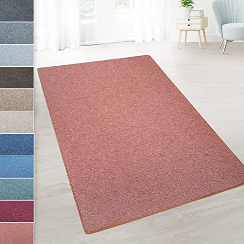 casa pura Teppich Läufer London - Meterware - Teppichläufer für Wohnzimmer, Flur, Küche - Flacher Schlingenflor (Terra - 200x400 cm) von casa pura