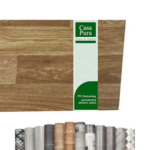 casa pura Vinylboden Meterware in vielen Designs - Holzoptik Fliesenoptik Steinoptik - PVC Bodenbelag - Vinyl Designbelag für Küche, Bad & Wohnbereich (Westwood S02, 200x3000 cm) von casa pura