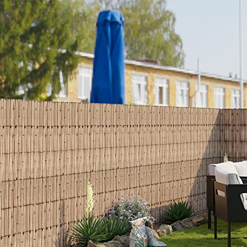 casa.pro Schilfrohrmatte Allzio Sichtschutz Zaun Garten Sichtschutzmatte 300 x 150 cm Schilfmatte Terrasse von casa.pro