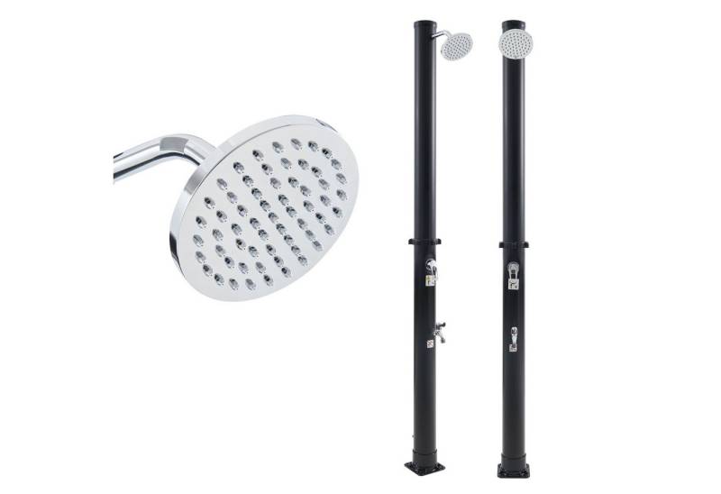 casa.pro Solardusche, Gartendusche »Frerievn« mit Fußdusche 18L 215 cm Schwarz von casa.pro