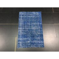 Royalblaue Vintage Türmatte, Handgemachter Teppich, Kleiner Teppich Vintage, 2'8x1'8 Ft, Moderner Design Wolle Traditioneller von casademarcorugs