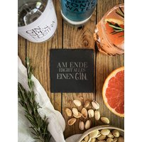 Gin-Untersetzer Aus Schiefer Im 4Er-Set, Gravierte Glasuntersetzer Mit Lustigen Gin-Sprüchen Als Geschenk Für Ginliebhaber & Tastings von casaferraro