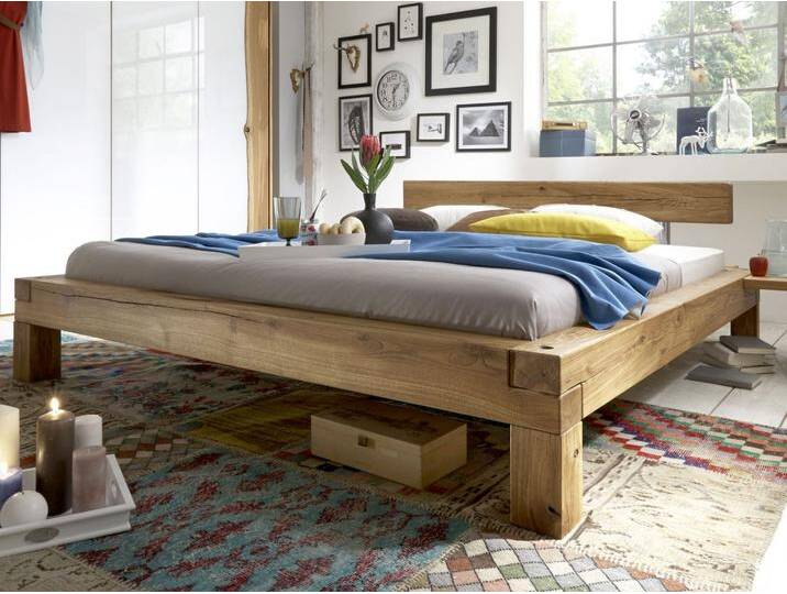 Balkenbett Massivholz Merano 140/160/180 x 200 cm natur geölt Balkenbett Massivholz Merano 140/160/180 x 200 cm natur geölt von casamia