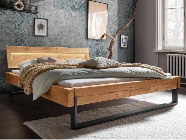 Balkenbett Roma I Wildeiche 140/160/180/200 x 200cm Balkenbett Roma I Wildeiche 140/160/180/200 x 200cm von casamia