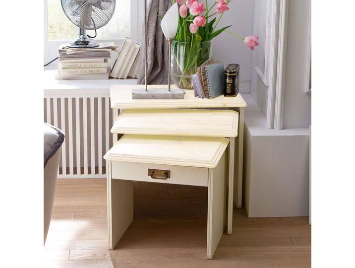 Beistelltische 3-Satz-Tisch-Set Padua Pinie Nordica massiv von casamia