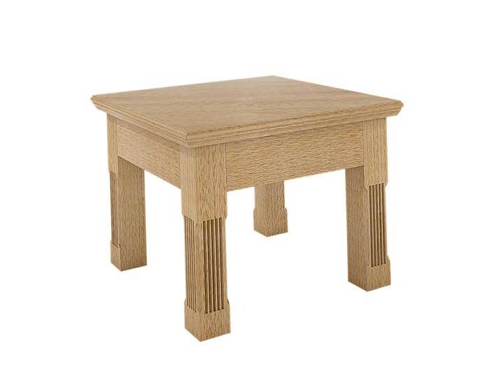 Couchtisch Beistelltisch Ecktisch 70x70 cm Duett mit Holzplatte Pinie massiv von casamia