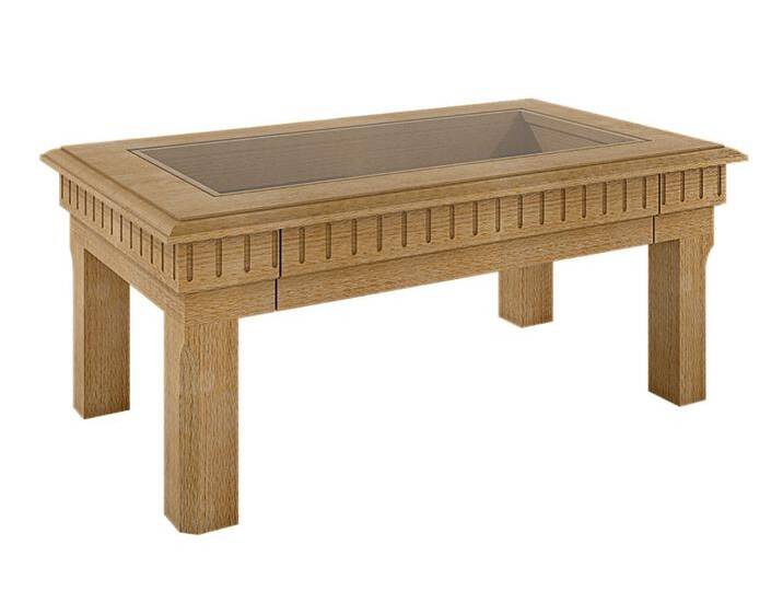 Couchtisch rechteckig 120x70 cm Duett mit Glasplatte und Schubkasten Pinie massiv Couchtisch rechteckig 120x70 cm Duett mit Glasplatte und Schubkasten Pinie massiv von casamia